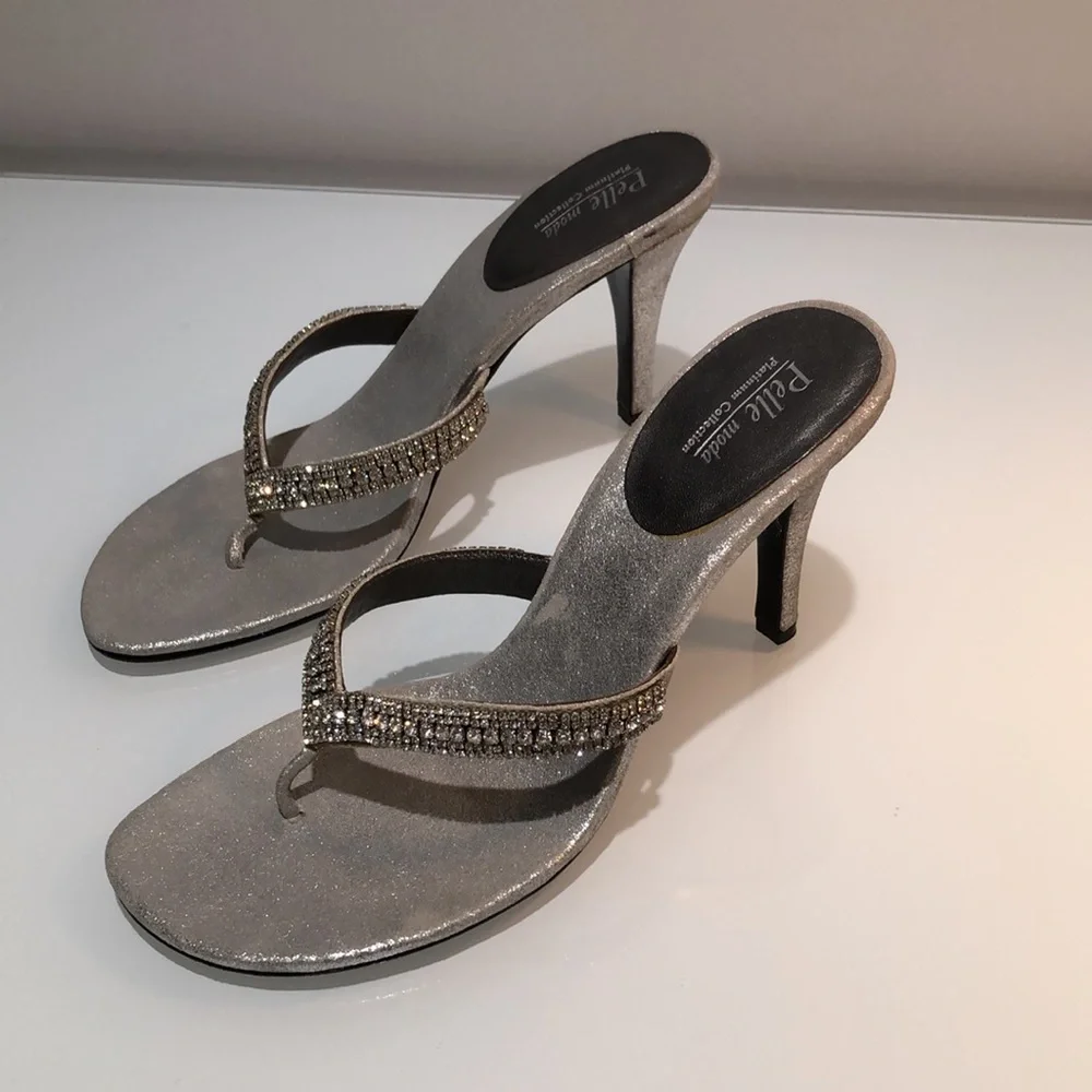 Rhinestone Heels Pelle moda Platinum Collection - Picture 2 of 16